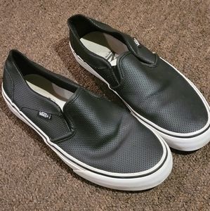 Women's Perf leather slip-on vans